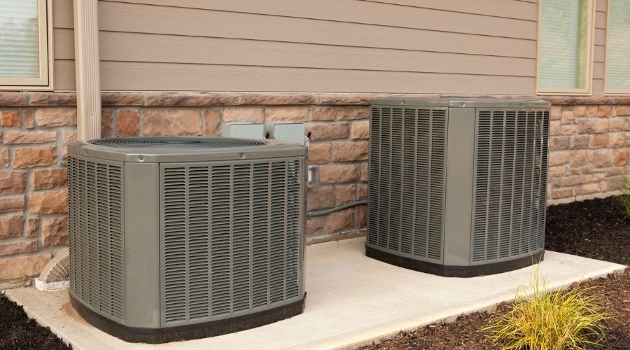 central ac units outside home